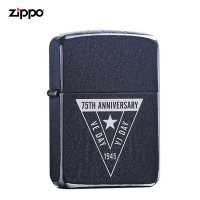 Zippo打火机原装正版纪念款防风zpo75周年纯钢版钢机收藏芝宝