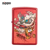 美国ZIPOO打火机之宝狮虎震天系列煤油防风彩印创意礼物zippo