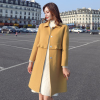 班俏BANQIAO呢子大衣中长款女2023春秋季新款小个子小香行显瘦格子毛呢外套