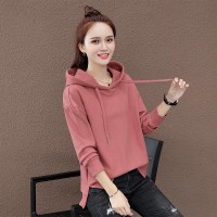 班俏BANQIAO连帽卫衣女潮2023春秋新款长袖套头上衣宽松韩版百搭外套潮冲锋衣