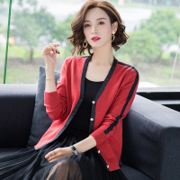 班俏BANQIAO针织开衫女短款长袖披肩时尚小外搭2021春秋新款韩版宽松毛衣外套