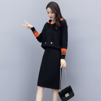 班俏BANQIAO2021春秋装新款休闲清纯套装女两件套时尚运动洋气网红套裙卫衣潮流