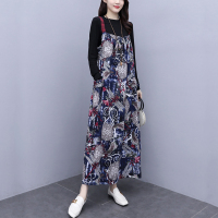 班俏BANQIAO2021秋季连衣裙两件套洋气小香风减龄裙装御姐轻熟时尚气质背带裙套装女