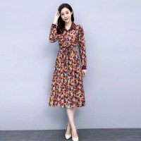 班俏BANQIAO大码连衣裙收腰显瘦气质女神范秋装2021年新款女法式温柔风长袖裙子