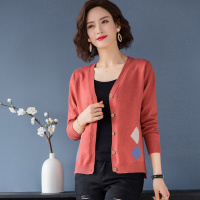 班俏BANQIAO针织开衫女短款春秋2020新款时尚薄款外搭上衣网红小款毛衣外套潮