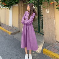 班俏BANQIAO大码女装秋装微胖mm腰粗遮肚子减龄长袖连衣裙胖妹妹显瘦收腰裙子