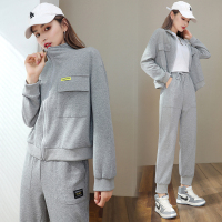 班俏BANQIAO运动套装少女春秋装2021新款初中高中学生时尚洋气减龄休闲两件套