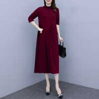 班俏BANQIAO长袖连衣裙秋季2021年新款大码女装御姐气质轻熟风春秋打底裙长裙