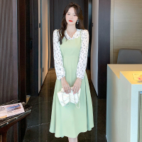 班俏BANQIAO法式碎花吊带连衣裙女秋季新款茶歇收腰气质显瘦小个子裙子夏