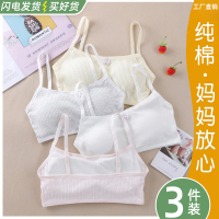 纯棉少女孩可爱文胸初中学生9-12-16岁小背心式发育期棉大童内衣
