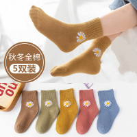 儿童袜子秋冬季 纯棉地板袜婴儿袜子女童袜子纯棉中筒袜宝宝袜子