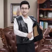 中老年马甲男秋冬新款爸爸装加绒加厚大码棉男士马夹中年坎肩背心