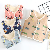 儿童马甲秋冬加绒加厚男童外穿洋气女童宝宝婴儿幼儿马甲坎肩背心