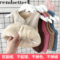 反季儿童新款仿羊羔绒背心婴幼儿男女童宝宝保暖双面绒马甲内外穿潮