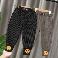 儿童裤子加绒男童春秋装小童运动绒裤外穿工装裤洋气宽松宝宝长裤