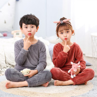 秋冬儿童暖暖裤加绒女童打底裤保暖卫衣睡裤加厚宝宝外穿套装衣服