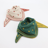 宝宝围脖冬季保暖儿童围巾秋冬三角巾可爱男童女童婴儿双面围巾潮
