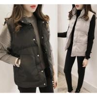 冬季马甲女短款加厚保暖马褂韩版学生宽松背心女秋冬棉服坎肩外套