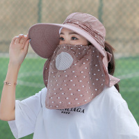 遮阳帽女夏季大沿骑电动车遮脸面罩全夏采茶凉帽干活太阳防晒帽子