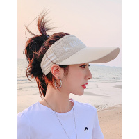 太阳帽女2021新款帽子夏遮脸紫外线春秋2020网红空顶防晒遮阳帽