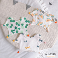 婴儿围嘴纯棉宝宝口水巾防吐奶吸水360度可旋转围兜薄款可爱造型