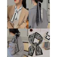 长条小丝巾发带女百搭西装小领巾夏季时尚春秋薄款扎头发围巾头巾