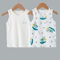 婴儿背心夏季纯棉薄款男童女宝宝小孩透气打底护肚儿童无袖小背心