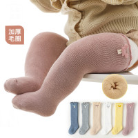 新生幼儿宝宝袜子过膝婴儿长筒袜秋冬加厚纯棉不勒腿高筒儿童袜子