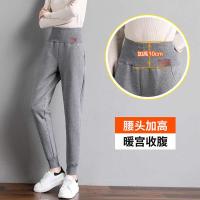 加绒加厚运动裤女高腰宽松束脚秋冬季仿毛羊羔绒休闲卫裤外穿棉裤