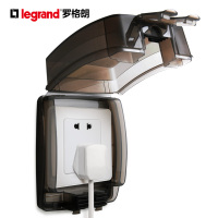 罗格朗(Legrand)防水盒透明厨房浴室卫生间墙壁插座防水罩86型防溅盒开关电源插座防漏电家用防溅盒插座保护盖板