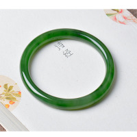 【支持验货复检】依帝魅手镯新疆和田玉碧玉手镯女玉镯子天然玉石 正品保证带证书支持全国复检