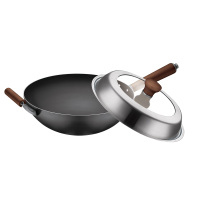 苏泊尔芯铁真不锈钢玻盖炒锅CC32AA2