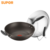 苏泊尔火红点钛金刚无油烟炒锅PC32HA1可立盖