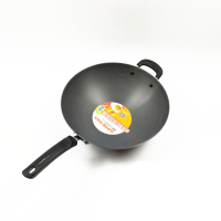 泊尔不生锈无涂层防刮耐磨硬质炒锅PC36C7燃气用36cm