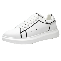 功夫鹿 男鞋2021春季新款韩版潮流时尚麦昆小白鞋低帮男士运动休闲板鞋潮