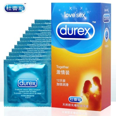 杜蕾斯激情装12只避孕套安全套保险套平面套计生用品夫妻房