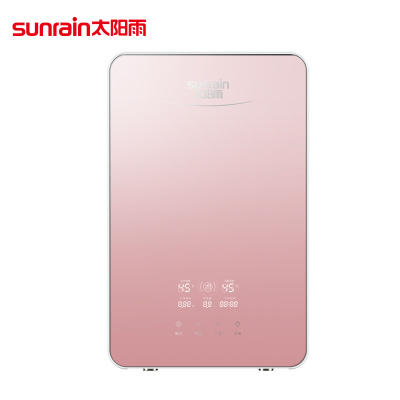 太阳雨(Sunrain)T-K855系列 即热式电热水器 速热智能恒温钢化玻璃面板淋浴洗澡免储水8500W玫瑰金上门安装