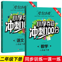 二年级下册小学夺冠冲刺100分语文数学课堂同步专项训练部编人教版课前预本课外辅导资料书一课一练随堂测试单元期中期末检