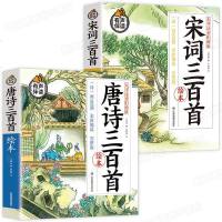 全2册 唐诗三百首+宋词三百首绘本 彩图注音版有声伴读 小学生一二年级课外阅读书籍经典书目 中国古诗词书籍 幼儿早教