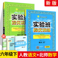 2021新版春雨教育实验班提优训练六年级下册人教版语文+北师版数学2本套装 小学6年级上册教材同步训练练册课时作业本
