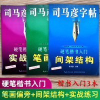 楷书入基础训练3本 司马彦字帖楷书间架结构+楷书笔画偏旁+实战练 从入到精通初学者成人练字帖 钢笔中性笔铅笔练板
