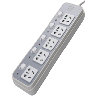 拳霸接线板插座五位独立开关单开插排插线板电源线2.5米