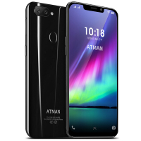 ATMANX20刘海全面屏智能手机全通4G移动联通电信双卡双待一体机黑色尊享版4GB+64GB