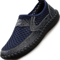 公牛乐途2021夏款无鞋带真皮鞋轻便鞋一脚蹬洞洞男鞋子夏季透气镂空夏天休闲