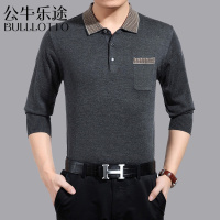 公牛乐途男体桖长袖T恤男士秋装上衣新款30-40岁2021年秋季土丅秋衣plol衫