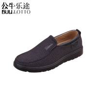 公牛乐途2021老北京布鞋男大码474846一脚蹬透气懒人鞋软底单鞋秋季轻便布鞋男