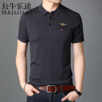 公牛乐途2021夏季短袖T恤男翻领刺绣商务休闲修身保罗男装Polo衫潮牌半袖上衣T
