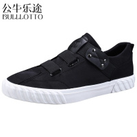 公牛乐途帆布鞋男低帮潮流百搭2021新款春季鞋子男潮鞋男士休闲鞋平底板鞋