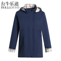 公牛乐途2021春秋装新款上衣中老年女装夹克时尚褂子阔太太中年风衣妈妈装外套