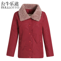 公牛乐途2021秋冬装新款中老年女装加绒时尚棉衣阔太太棉服洋气中年妈妈装外套